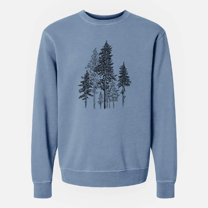 Hemlock Forest - Unisex Pigment Dyed Crew Sweatshirt Long Hoodie Sweatshirt