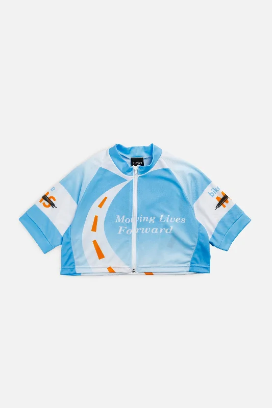 Rework Crop Cycling Jersey - L Bold Hoodie Sweatshirt