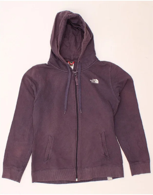 THE NORTH FACE Womens Zip Hoodie Sweater UK 12 Medium Navy Blue Cotton Mohair sweaters