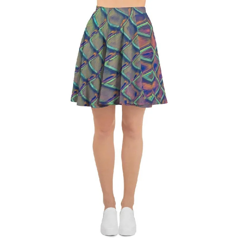 Holographic Snakeskin Print Women's Skirt Elegant evening unclassified skirts