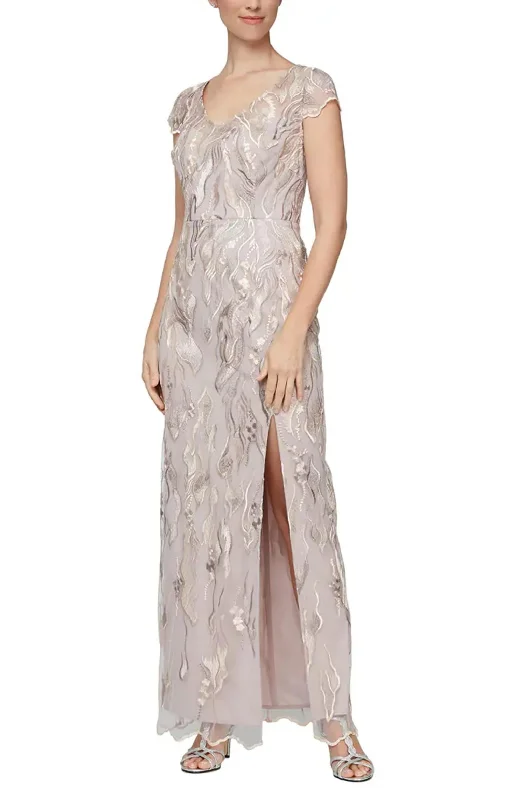 Alex Evenings J1171294 Long Formal Mother of the Bride Dress PrettyLittleThing maxi dresses