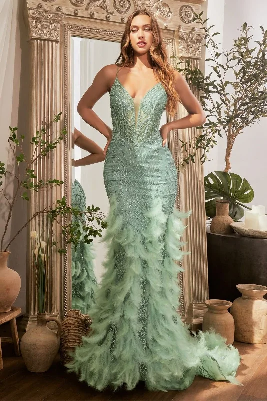 Cinderella Divine CC1608 Long Beaded Formal Prom Mermaid Dress A-line maxi dresses