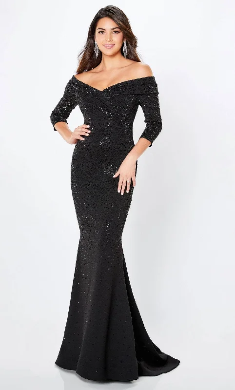 Montage by Mon Cheri 221970S - Embellished Off Shoulder Evening Gown Best party dresses for date night