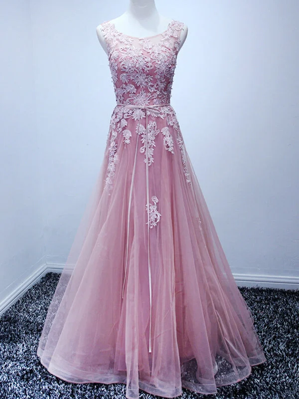 Beautiful Prom Dresses Scoop Appliques Floor-length Prom Dress/Evening Dress JKL127 Beaded unclassified dresses