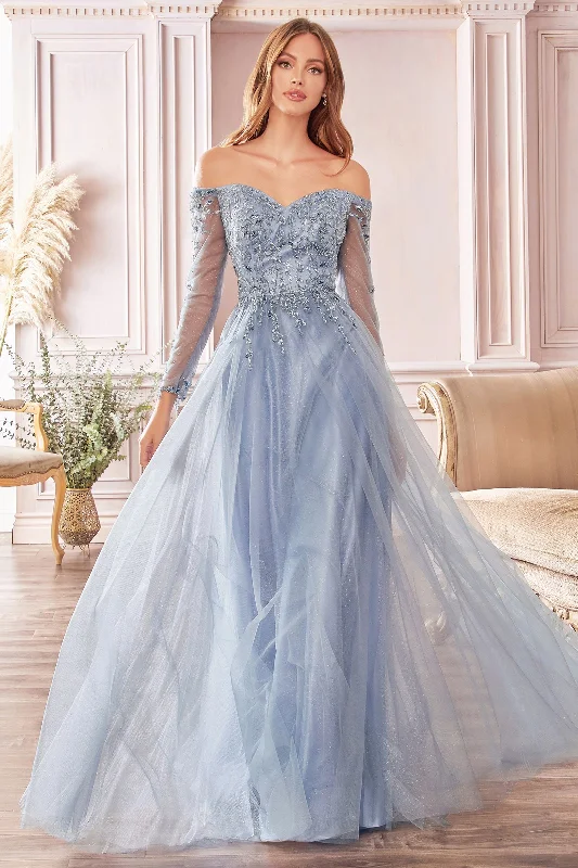 **Cinderella Divine CD0172: Enchanting Off-the-Shoulder Gown for Unforgettable Occasions** Festival unclassified dresses