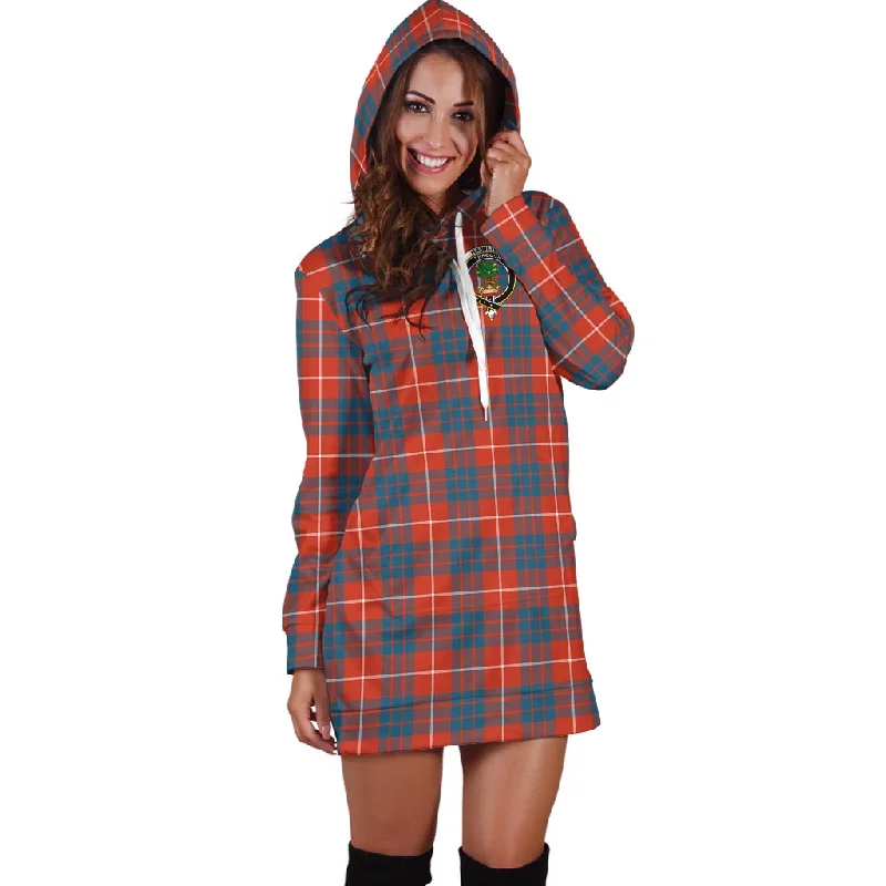 Hamilton Ancient Tartan Hoodie Dress with Family Crest Striped unclassified dresses