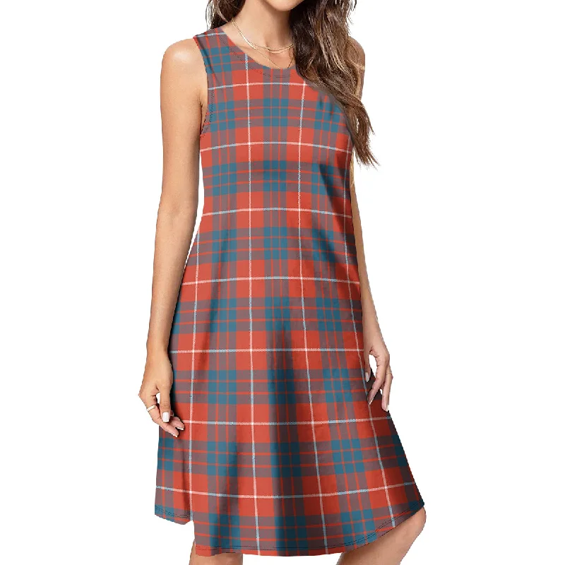 Hamilton Ancient Tartan Womens Casual Dresses Soft fabric unclassified dresses