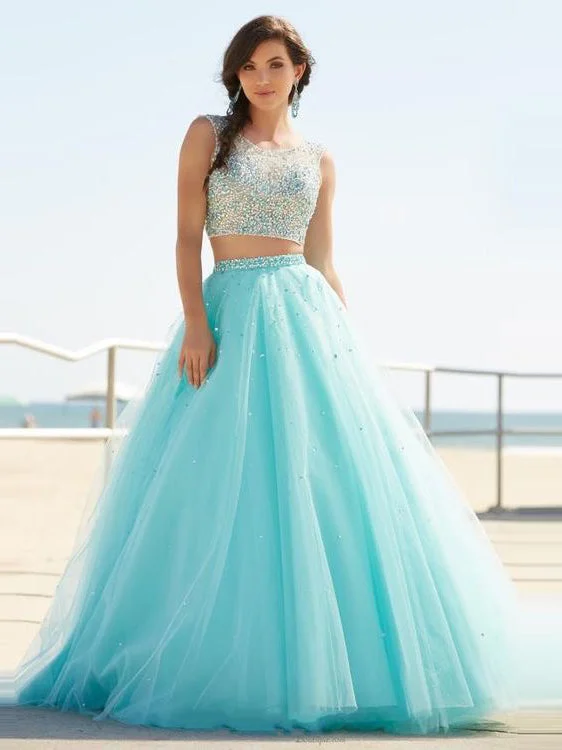 Two Piece Prom Dresses Aline Sparkly Prom Dress Sexy Evening Dress JKL991 Popular unclassified dresses