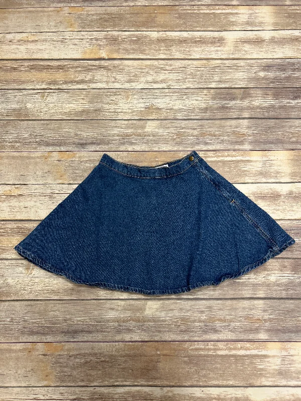 Blue Denim Skirt Mini & Short American Apparel, Size S Skirt with Buttons