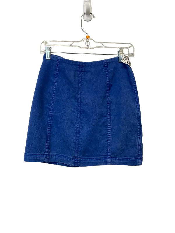 Blue Denim Skirt Mini & Short Free People, Size 6 Boho Chic Mini Skirt