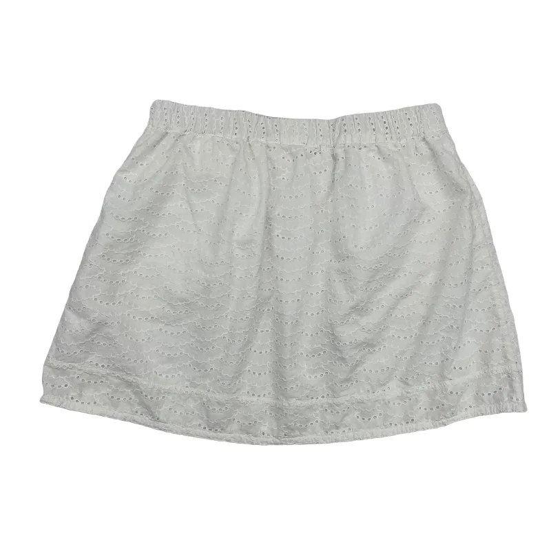 WHITE J. CREW SKIRT MINI & SHORT, Size M Bohemian Mini Skirt