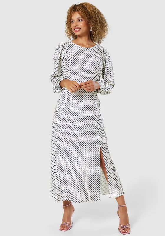 Closet London Printed A Line Maxi Dress, Ivory Chic Maxi Dress