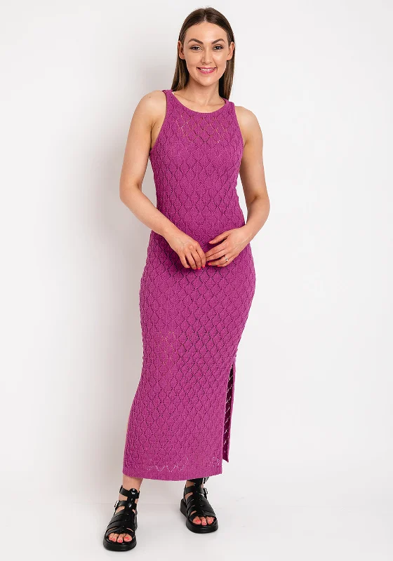 Vero Moda Evelyn Crochet Maxi Dress, Dahlia Mauve Soft Maxi Skirt