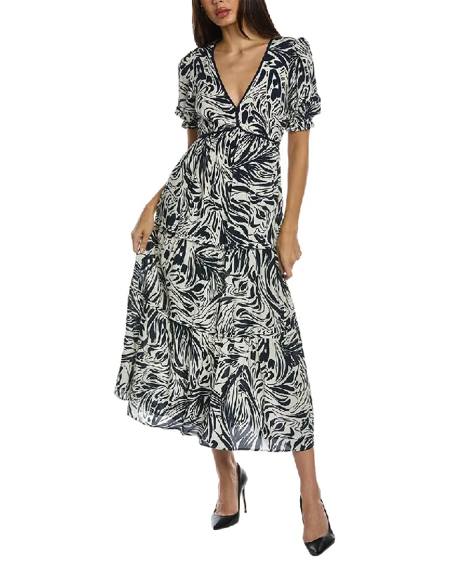 ba&sh Tiered Midi Dress Trendy Midi Look