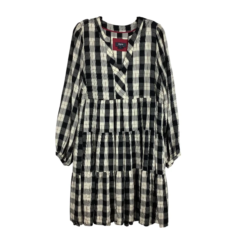 Dress Casual Midi By Maeve In Plaid Pattern, Size: L Ruffled Skirt Midi