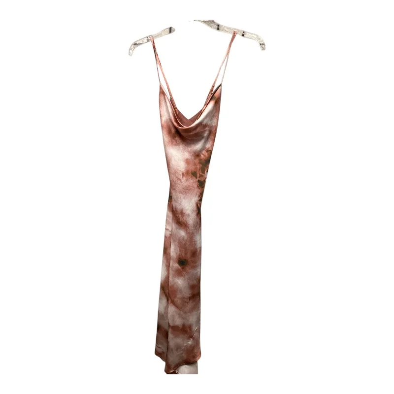 Dress Party Midi By Astr In Tie Dye Print, Size: Xs Elegant Satin Skirt