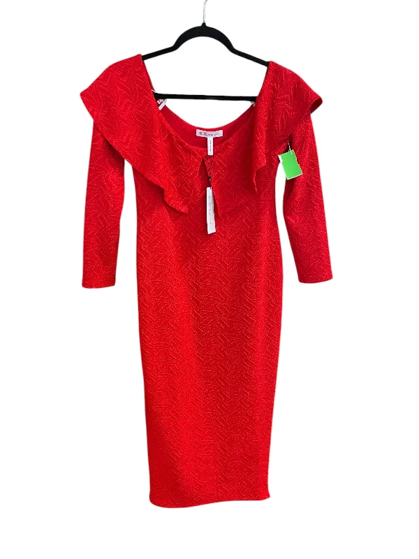 Dress Party Midi By Bcbgeneration In Red, Size: M Elegant Midi Dress