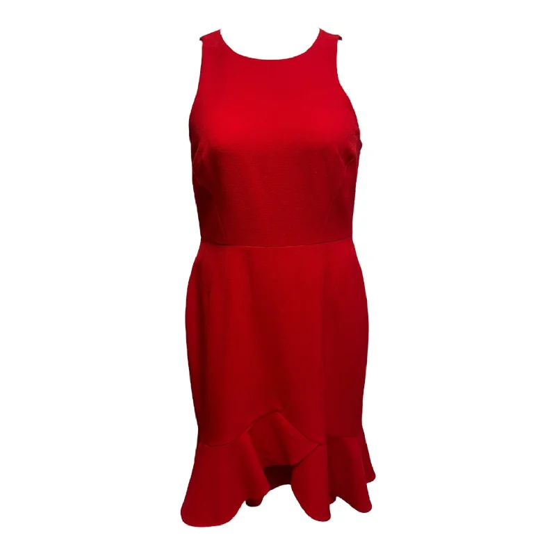 Ruffle Hem Dress Casual Midi By Blu 39 In Red, Size: 8 Midi Skirt Trend