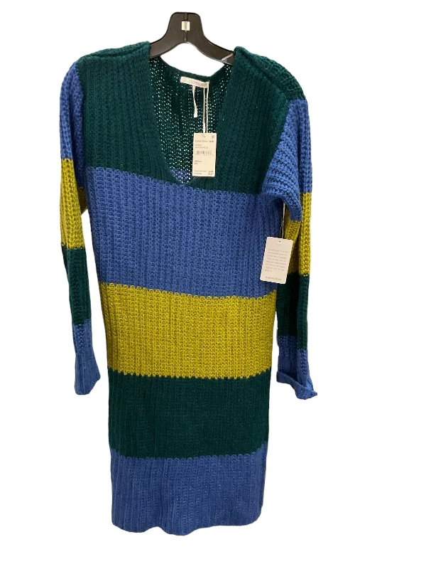 Dress Sweater By Nordstrom In Blue Green, Size: S Fitted Sweater Dress