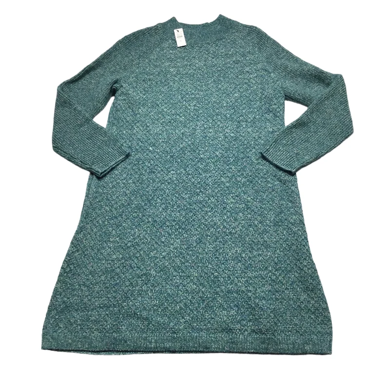 Dress Sweater By Talbots In Green, Size: Petite Large Warm Knit Sweater