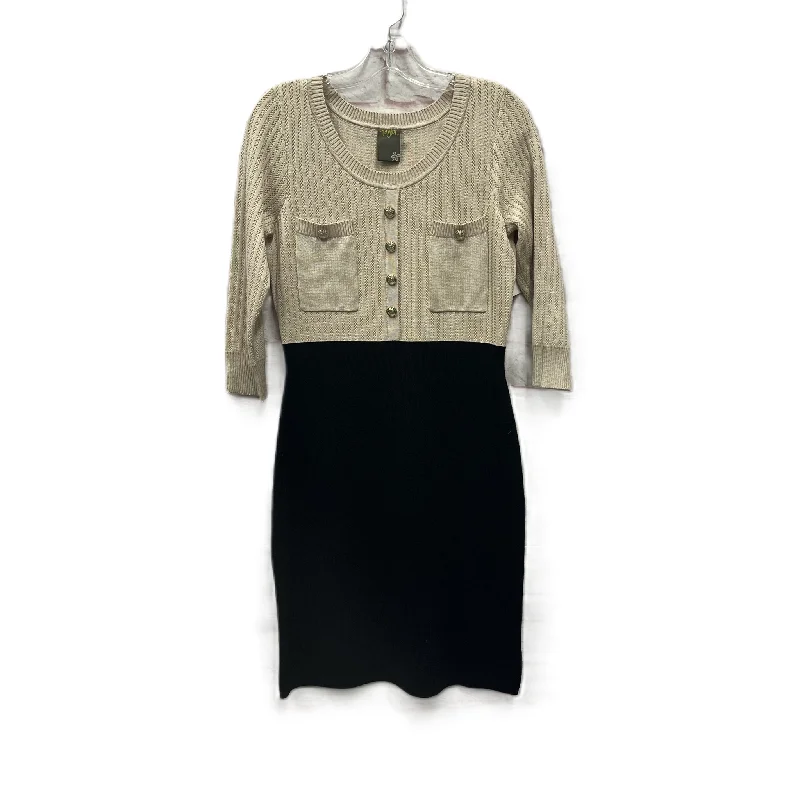 Dress Sweater By Taylor In Beige, Size: M Fall Sweater Dress