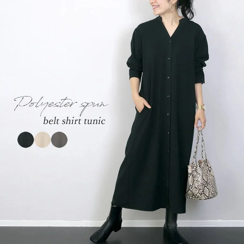 Autumn Winter Shirt Bottoming Dress Women's Shirt Dress Combo