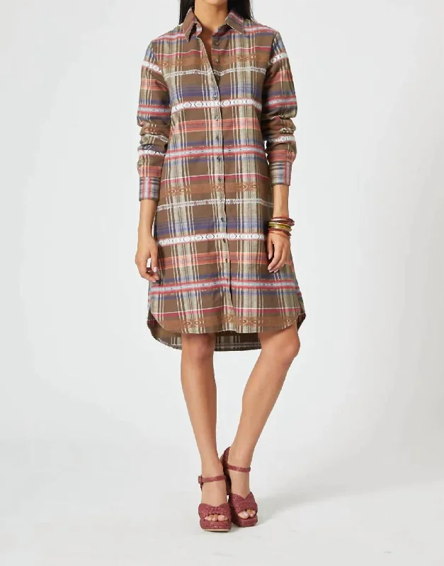 Flannel Shirt Dress In Sonoran Plaid Shirt Dress Fashion