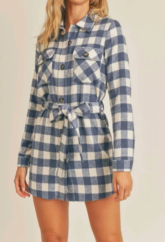 Park City Shirt Dress In Blue Casual Shirt Dress