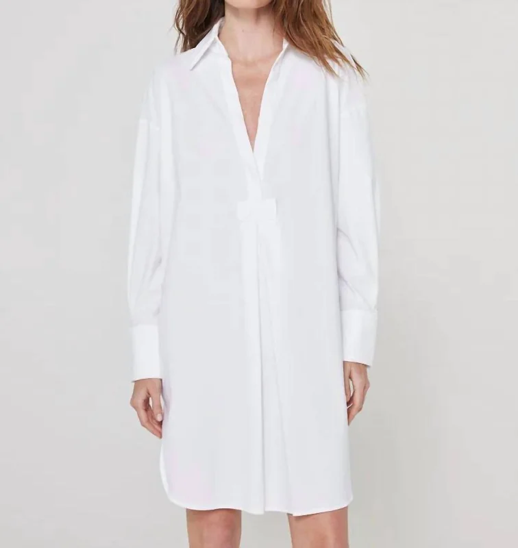 Sag Harbor Shirt Dress In White Shirt Dress Chic